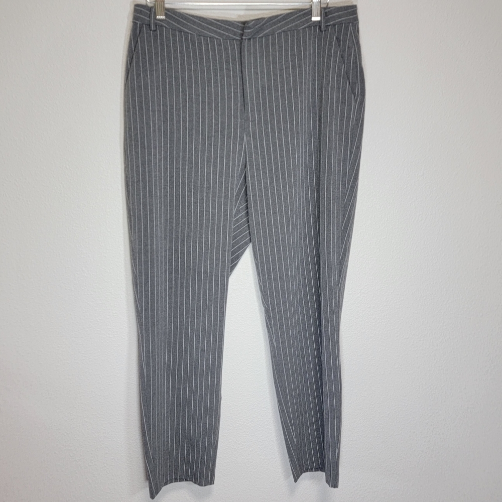 L'agence pin striped tapered leg trousers